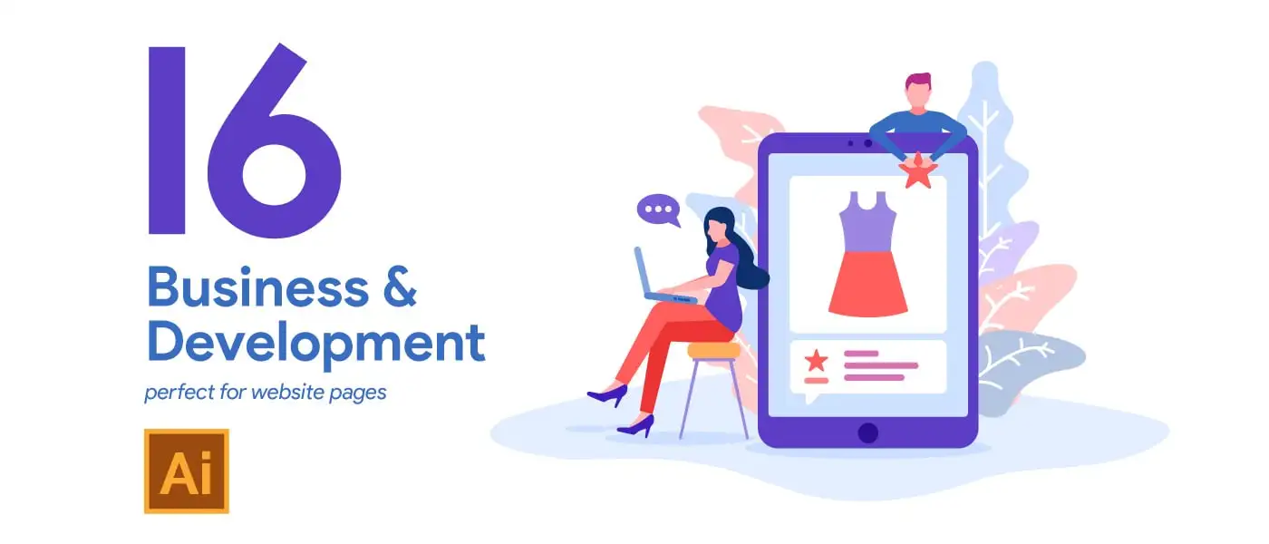 16 Business and Development Illustration