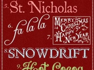 16 fabulous festive holiday fonts pack