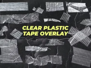 16 transparent plastic tape overlay texture