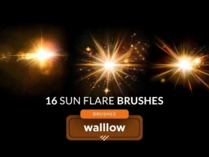 16 magical sun flare photoshop digital brushes1
