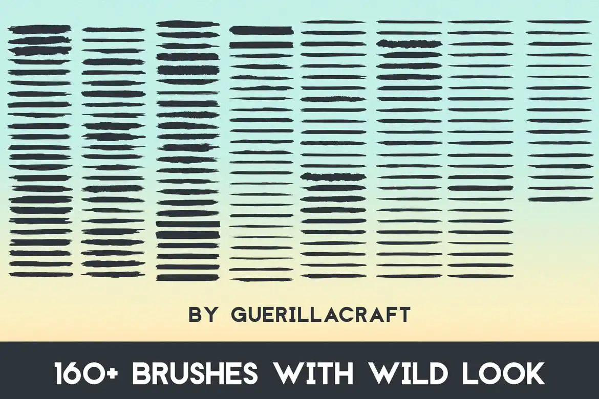 160 Wild Strokes for Adobe Illustrator