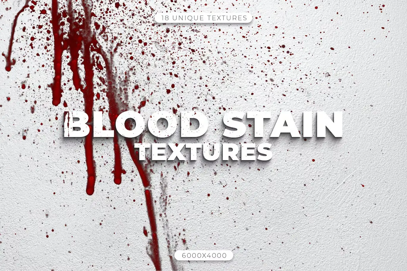 18 Isolated Blood Stain Textures