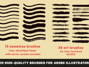 1950s artist brush pack for adobe illustrator 2 1
