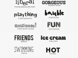 20 summer cartoon fonts collection