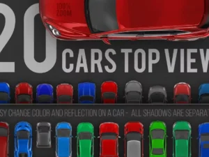 20 cars top view renders1