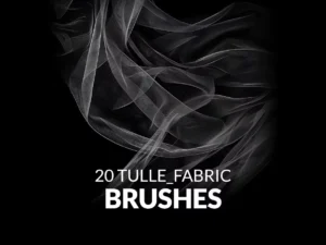 20 flying tulle veil fabric photoshop brushes1