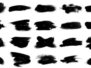 20 hand painted brush masks v22