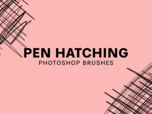 20 pen hatching brushes1