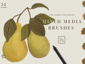 20 photoshop mix media brushes01