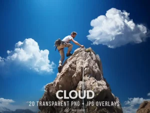 20 realistic cloud png and jpg overlays1
