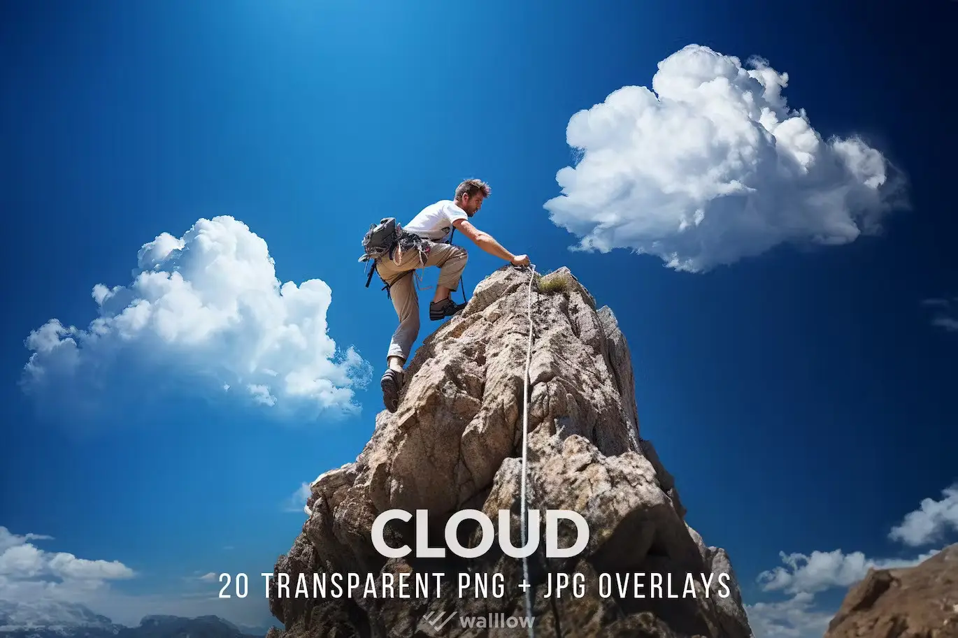20 Realistic cloud PNG and JPG overlays