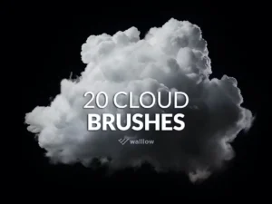 20 realistic clouds photoshop brushes1