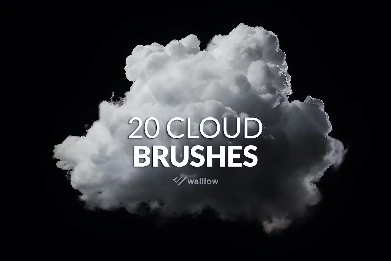 20 Realistic clouds photoshop brushes