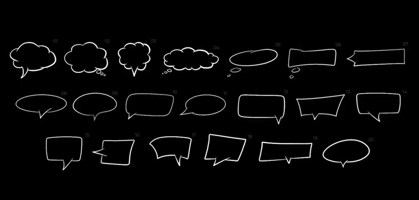 20 Speech Bubbles Photoshop Brushes 3 20 speech bubbles photoshop brushes2