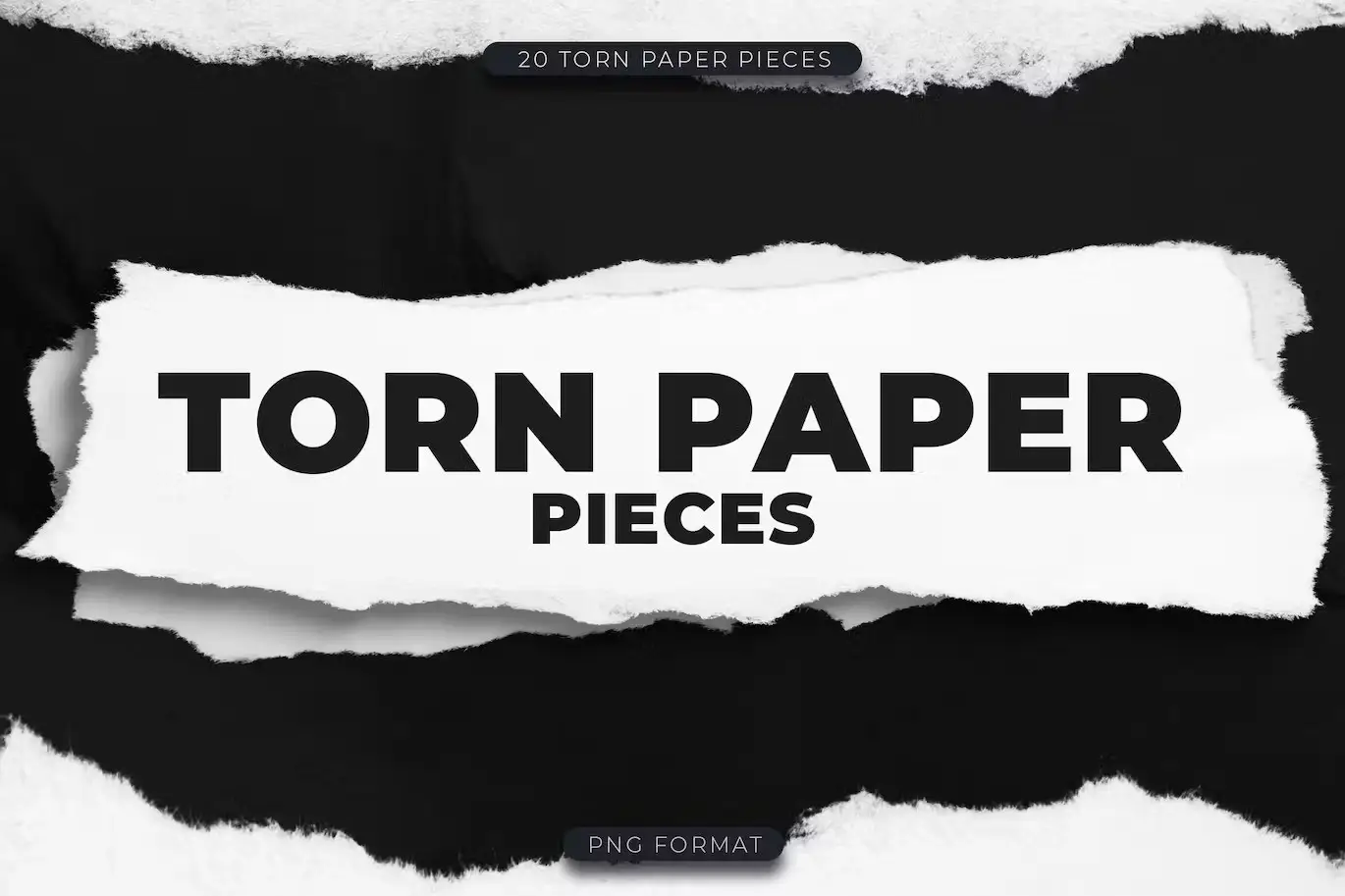 20 Torn Paper Pieces 3 20 torn paper pieces1