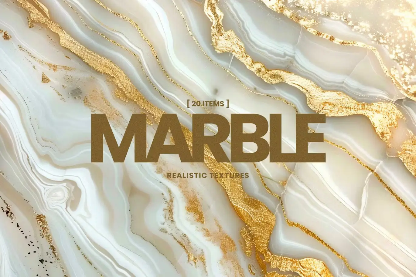 20 White Marble Gold Textures