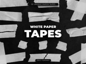 20 white paper tape overlays1