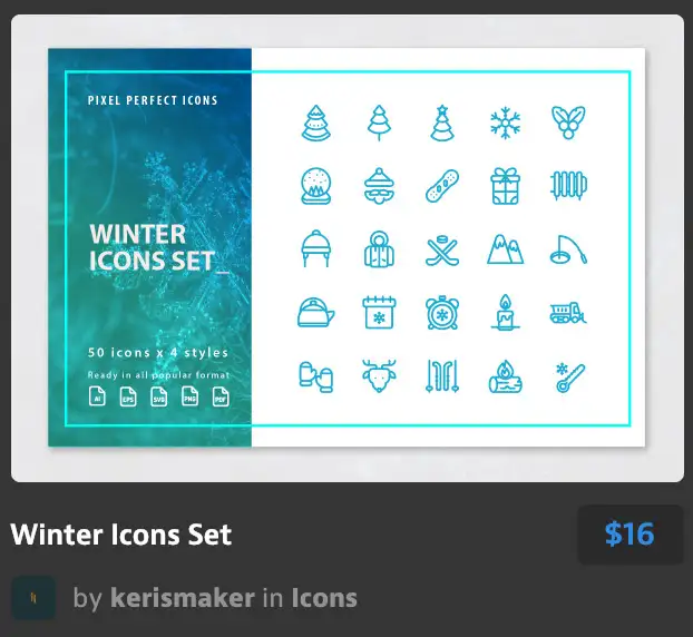 200 Winter Icons Set