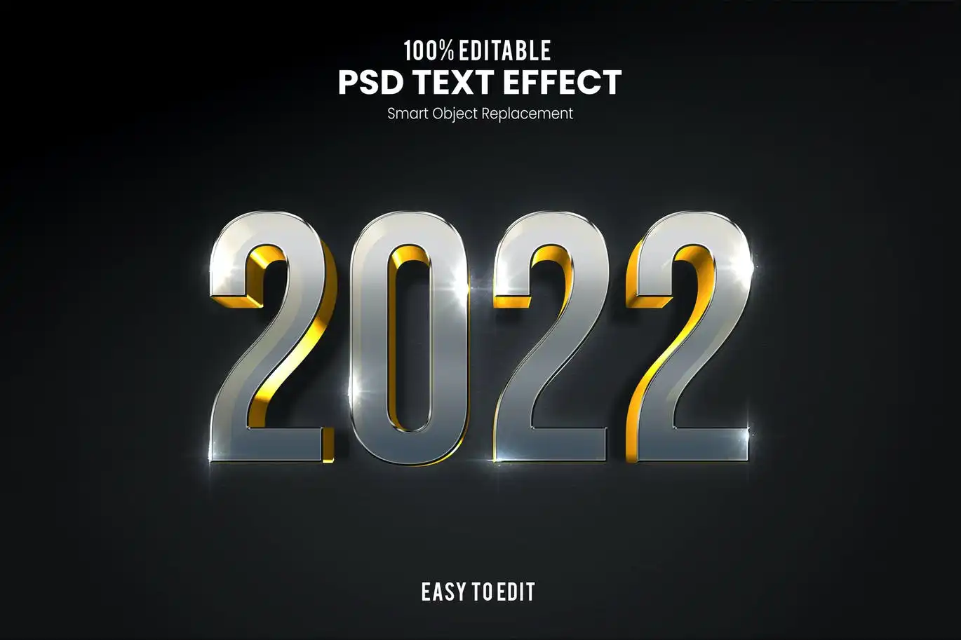 2022 - Bold and Exclusive 3D Text Effect