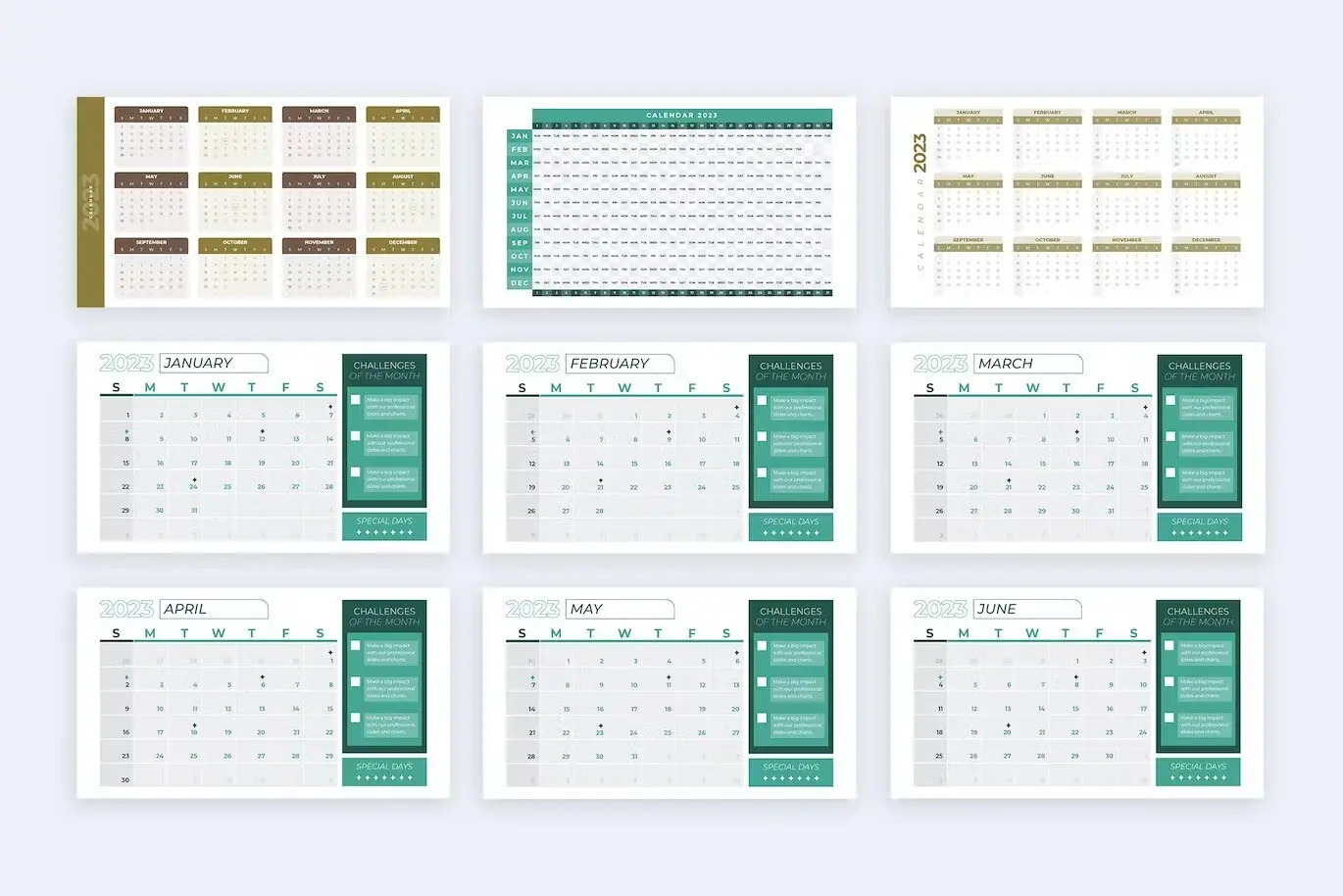 2023 Calendar Slides Illustrator Infographics 2 2023 calendar slides illustrator infographics2