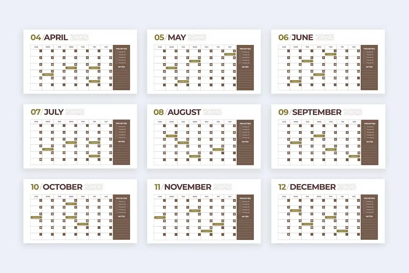 2023 Calendar Slides Illustrator Infographics 3 2023 calendar slides illustrator infographics3