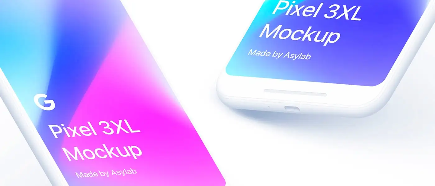 21 Google Pixel 3 XL Clay Mockups