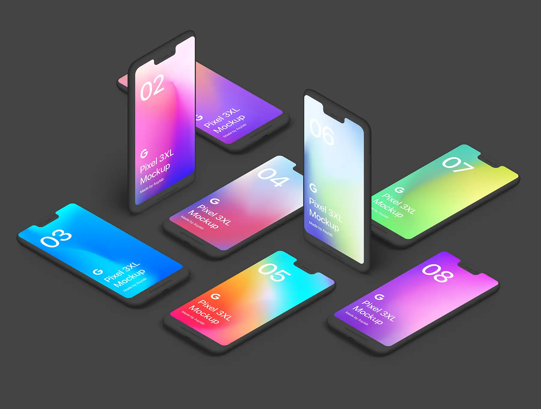21 Google Pixel 3 XL Clay Mockups 10 21 google pixel 3 xl clay mockups9