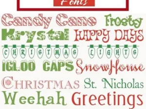 22 most wanted holiday fonts pack