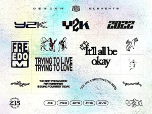 235 y2k shapes icons and elements 1