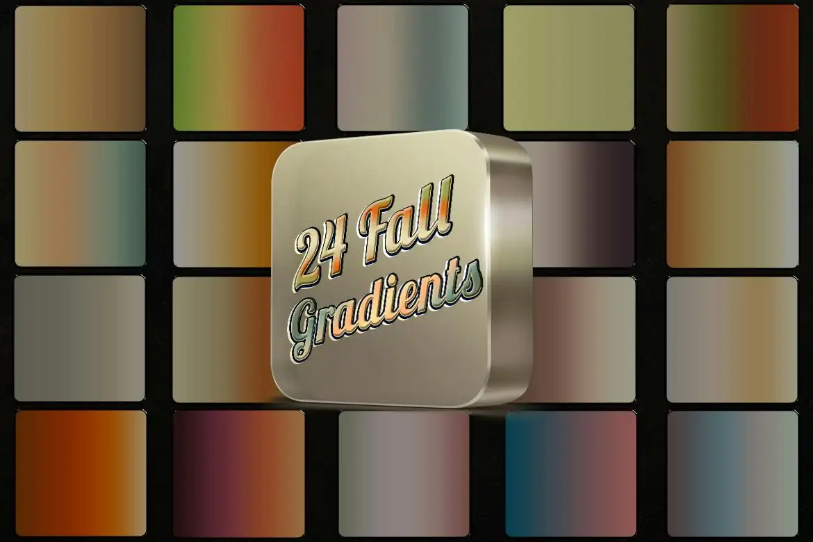 24 Fall Gradients Photoshop Actions