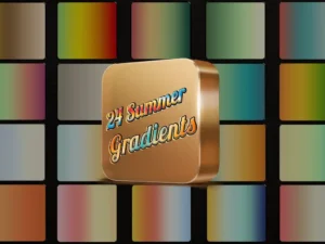 24 summer gradients photoshop actions