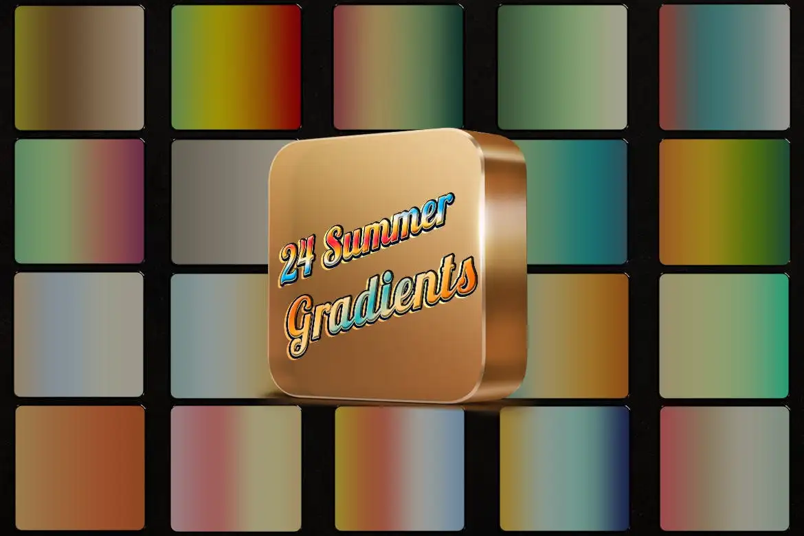 24 Summer Gradients Photoshop Actions