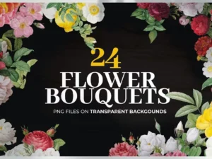 24 colorful flower bouquets collection1