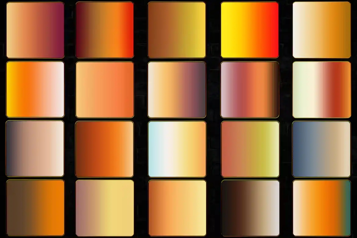 24 Golden Gradients Photoshop