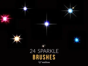 24 sparkle and twinkle light photoshop brushes1