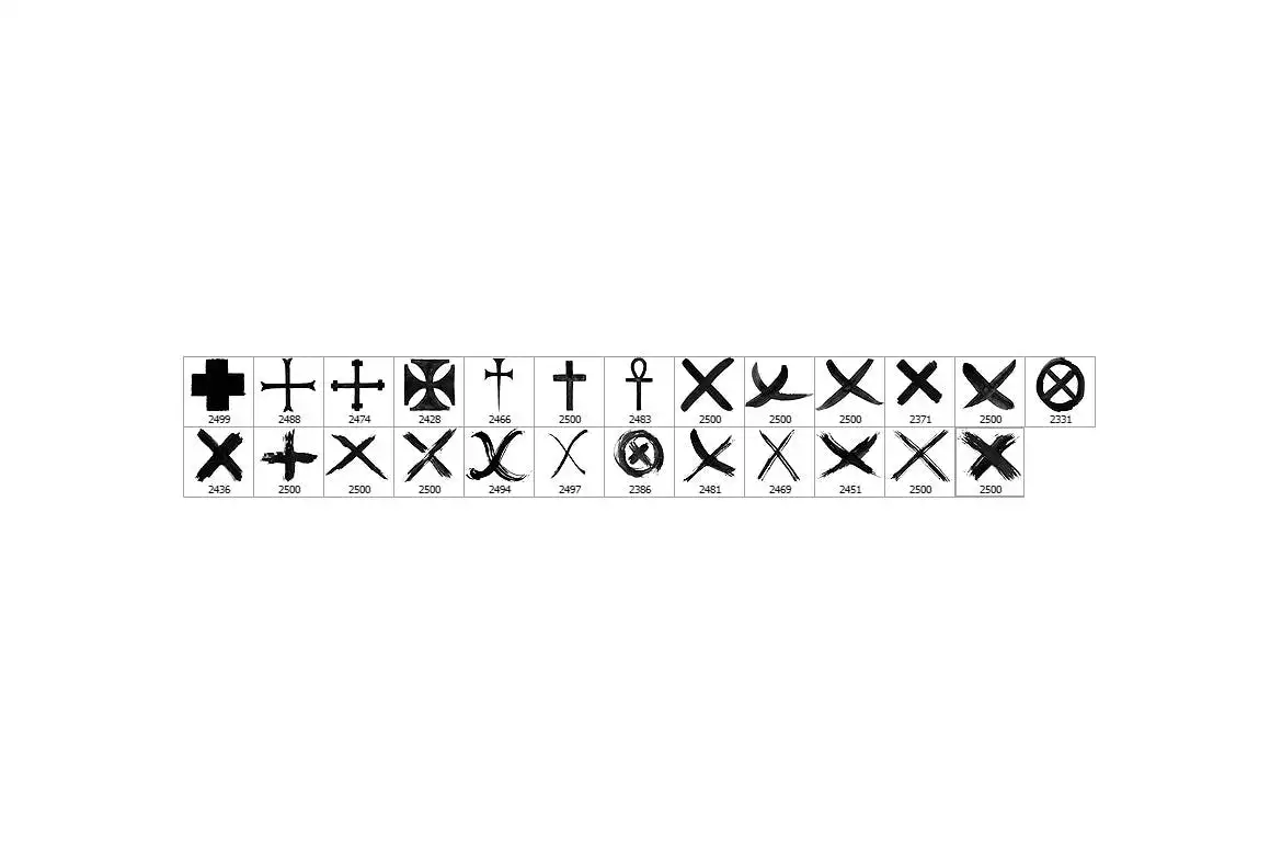 25 Crosses Photoshop Stamp Brushes 4 25 crosses photoshop stamp brushes 2 1