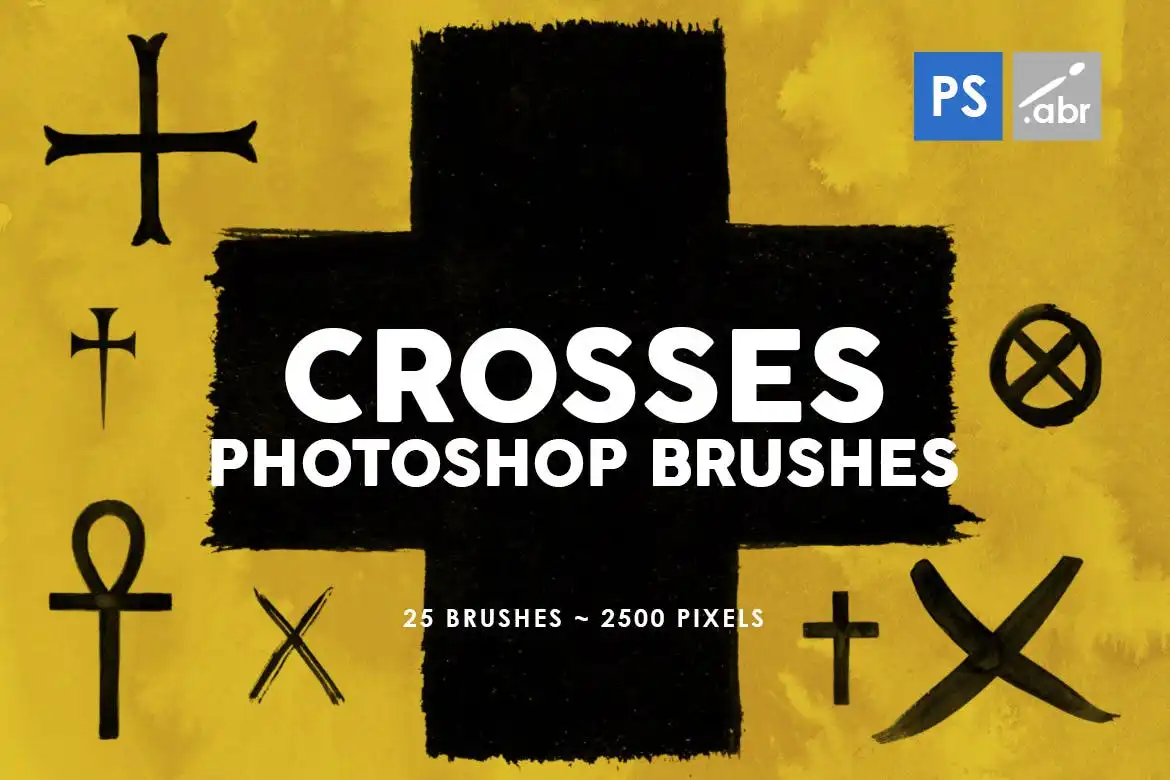25 Crosses Photoshop Stamp Brushes 3 25 crosses photoshop stamp brushes 3