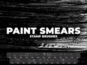 25 paint smears photoshop brushes