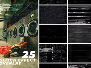 25 glitch photo effect overlay1
