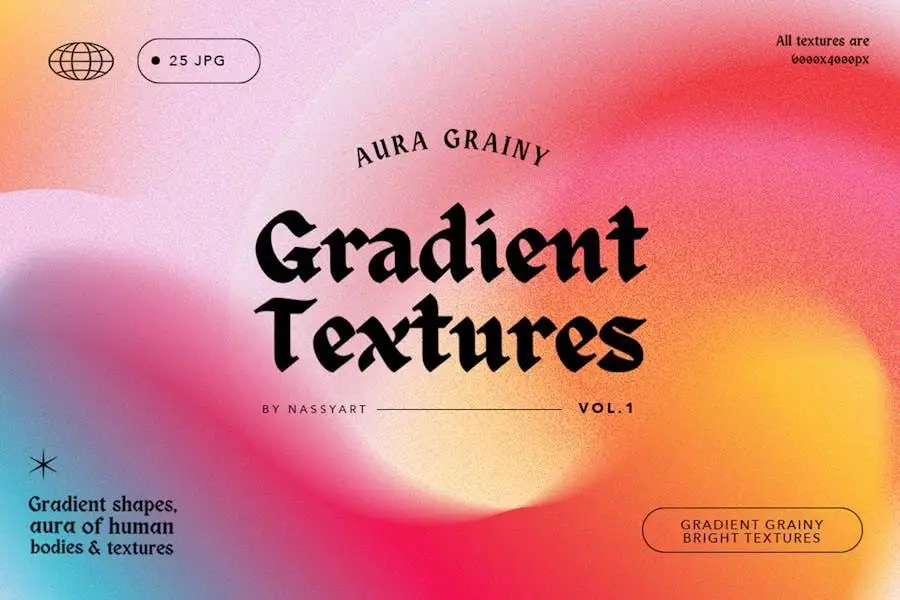 25 Gradient Grainy Textures