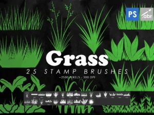 25 grass photoshop stamp brushes1
