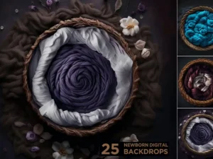 25 newborn digital backdrops backgrounds1