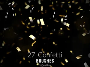 27 realistic confetti photoshop digital brushes1