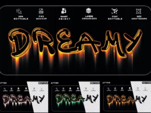 3 psd dreamy liquid text effect gradient1