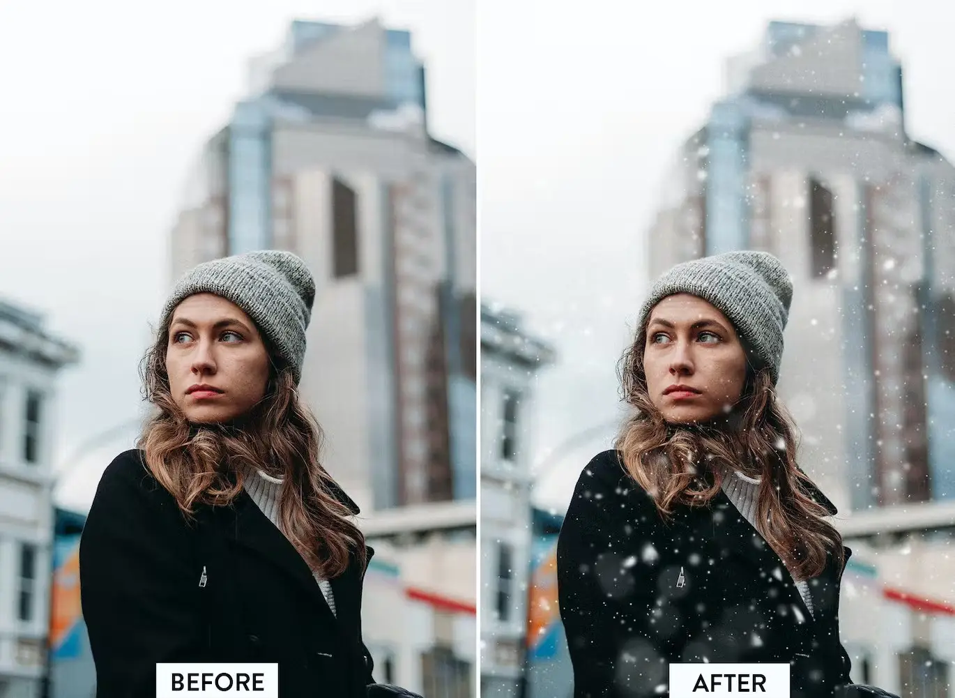 30 Bokeh Snow Overlay