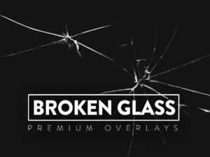 30 broken glass overlays