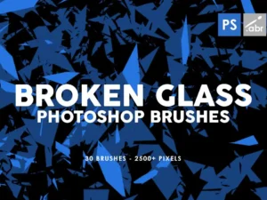 30 broken glass photoshop stamp brushes vol 2