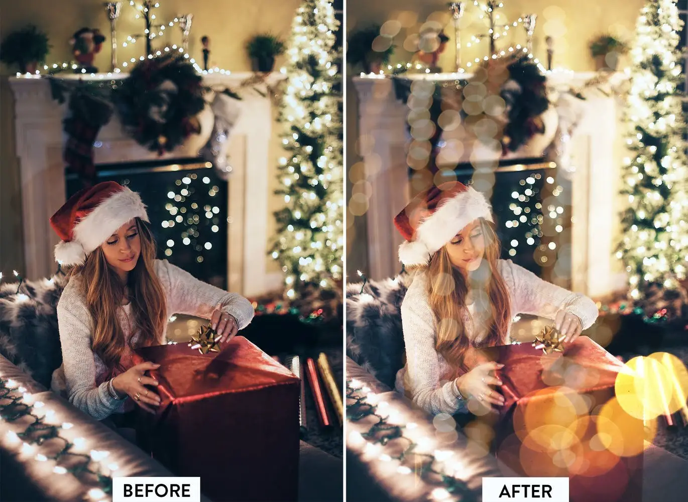 30 Christmas Bokeh Overlay