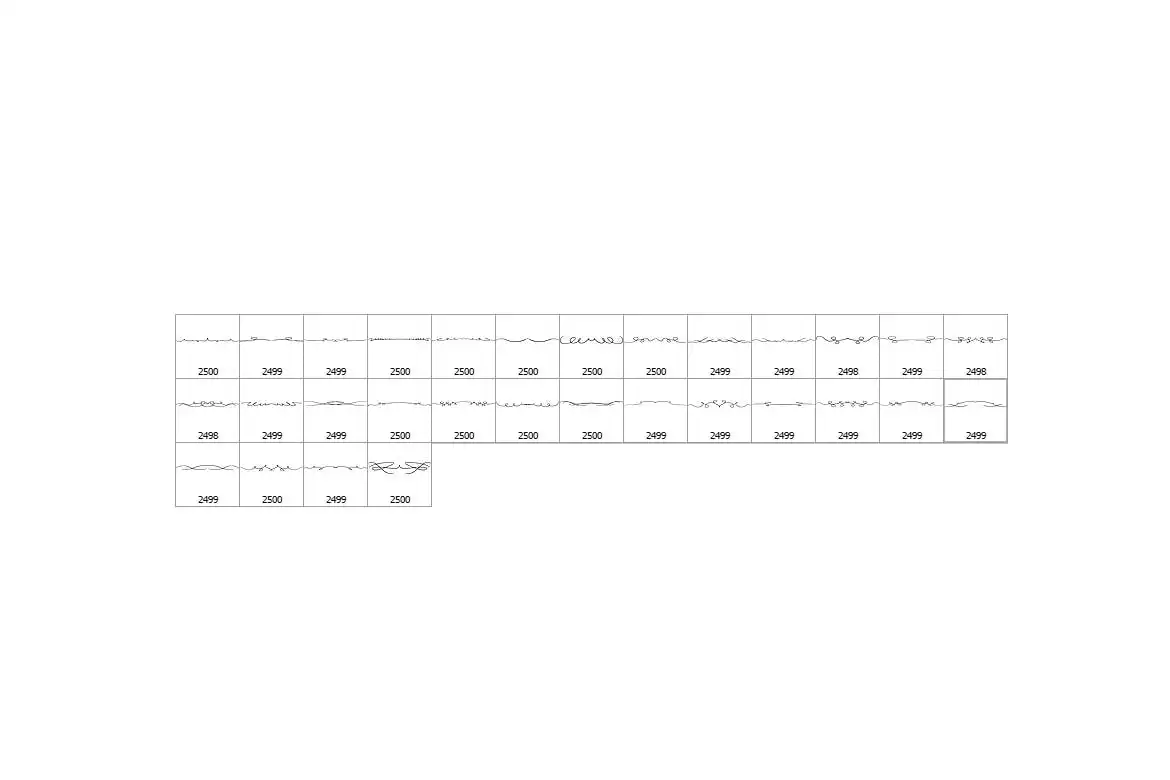 30 Elegant Dividers Photoshop Stamp Brushes