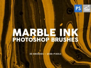 30 marble ink photoshop brushes vol 1 3